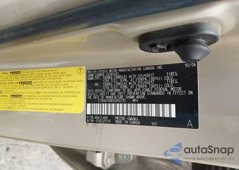 2005 Lexus Rx 330 z USA, uszkodzony, nr VIN 2T2HA31U85C045733